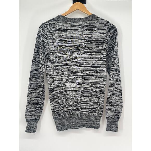 NWT French Connection Bird Novelty Sequined Heather Gray Sweater Size S - Picture 2 of 6